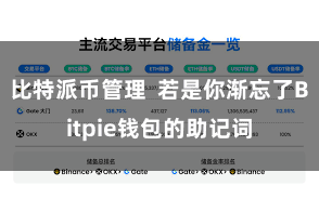 比特派币管理  若是你渐忘了Bitpie钱包的助记词