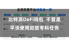 比特派DeFi钱包  不管是平淡使用如故专科任务